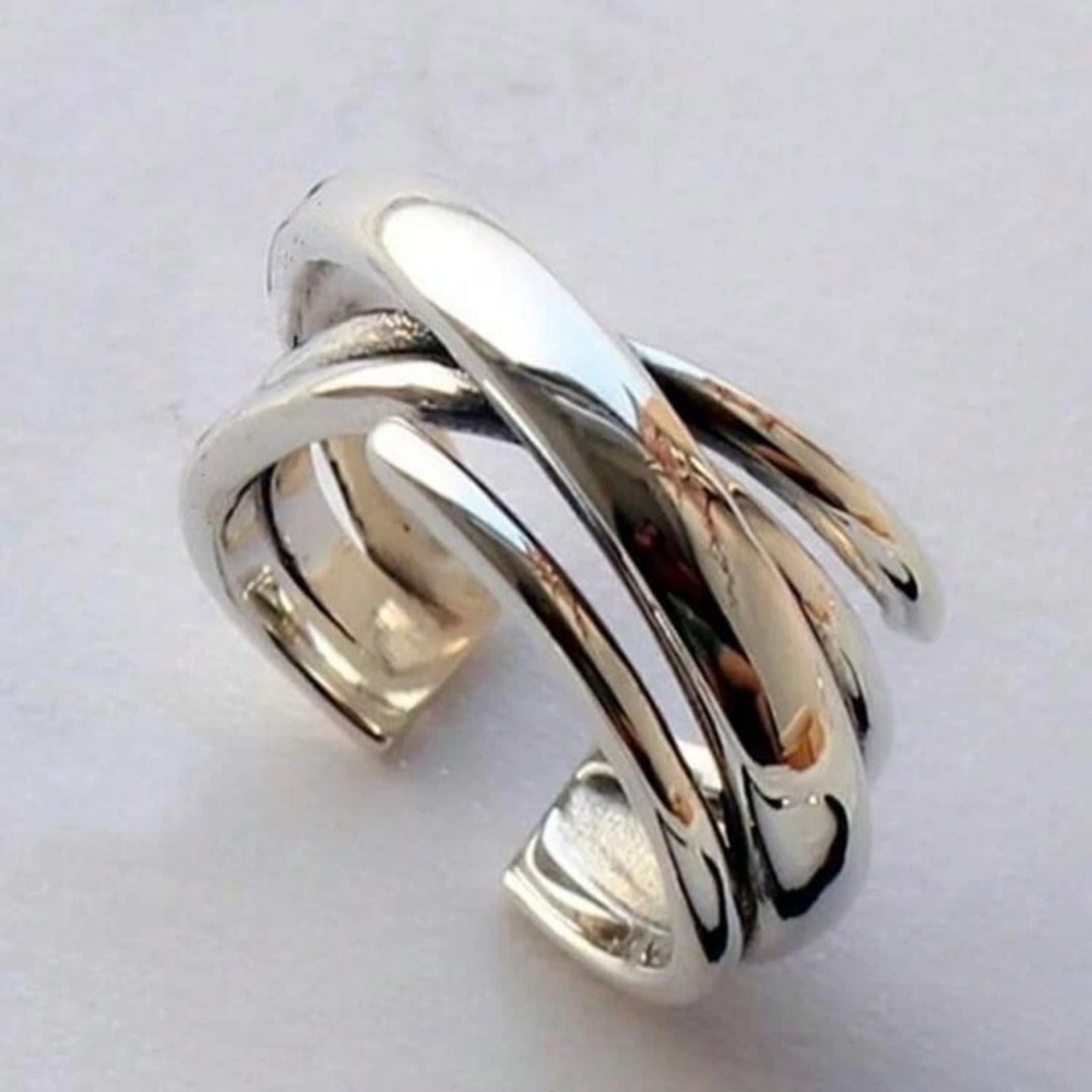 Silver adjustable ring